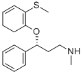 N-甲基-3-(2-(甲硫基)苯氧基)-3-苯基丙烷-1-胺 结构式