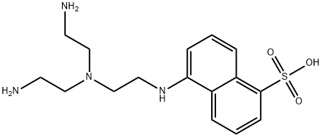 5-(2-(bis(2-aminoethyl)amino)ethylamino)naphthalene-1-sulfonic acid 结构式