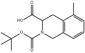 BOC-DL-5-甲基-1,2,3,4-四氢异喹啉-3-羧酸 结构式