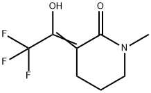 2-Piperidinone, 1-methyl-3-(2,2,2-trifluoro-1-hydroxyethylidene)- (9CI) 结构式
