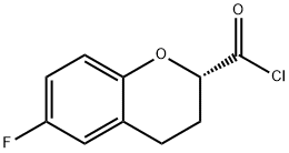 2H-1-Benzopyran-2-carbonyl chloride, 6-fluoro-3,4-dihydro-, (S)- (9CI) 结构式