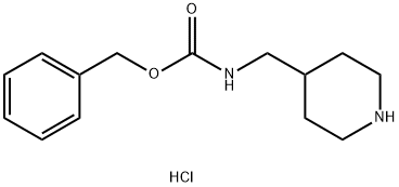 4-(N-CBZ氨甲基)哌啶盐酸盐 结构式