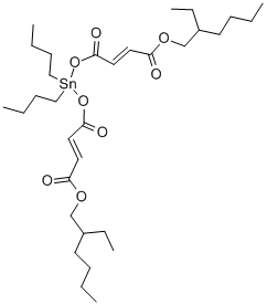 6,6-二丁基-14-乙基-4,8,11-三氧代-5,7,12-三氧杂-6-锡杂十八碳-2,9-二烯酸-2-乙基己基酯 结构式
