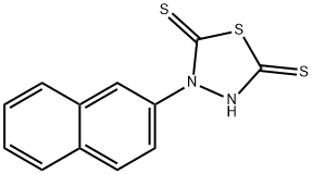 3-(Naphthalen-2-yl)-1,3,4-thiadiazolidine-2,5-dithione 结构式