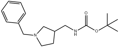 (1-苄基吡咯烷-3-基甲基)氨基甲酸叔丁酯 结构式