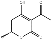 2H-Pyran-2-one, 3-acetyl-5,6-dihydro-4-hydroxy-6-methyl-, (R)- (9CI) 结构式