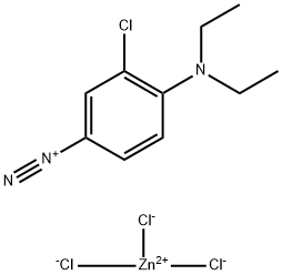 3-chloro-4-(diethylamino)benzenediazonium trichlorozincate 结构式