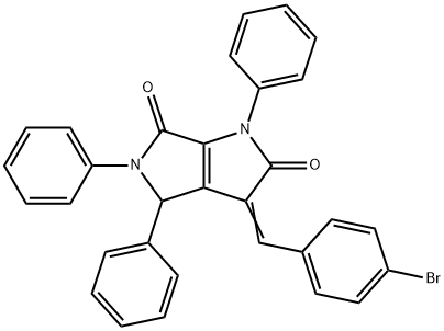 Pyrrolo(3,4-b)pyrrole-2,6(1H,3H)-dione, 4,5-dihydro-3-((4-bromophenyl) methylene)-1,4,5-triphenyl- 结构式