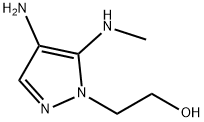 1H-Pyrazole-1-ethanol,  4-amino-5-(methylamino)- 结构式