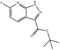 6-氟-1H-吡唑并[3,4-B]吡啶-3-甲酸叔丁基酯 结构式