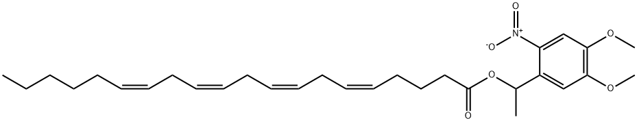 ARACHIDONIC ACID 1-(4,5-DIMETHOXY-2-NITROPHENYL)ETHYL ESTER 结构式