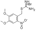 S-(4,5-二甲氧基-2-硝基苯甲基)异硫脲溴化物 结构式