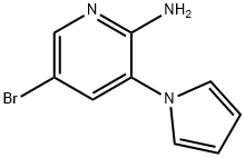 5-溴-3-(1H-吡咯-1-基)吡啶-2-胺 结构式