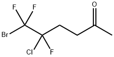 6-Bromo-5-chloro-2-oxo-5,6,6-trifluorohexane 结构式