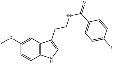 4-IODO-N-[2-(5-METHOXY-1H-INDOL-3-YL)-ETHYL]-BENZAMIDE 结构式
