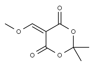5-(甲氧亚甲基)-2,2-二甲基-1,3-二氧杂环已烷-4,6-二酮 结构式