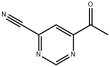 6-乙酰基-4-嘧啶腈 结构式