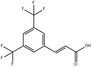 反-3，5-双（三氟甲基肉桂酸） 结构式