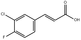 3-氯-4-氟肉桂酸 结构式
