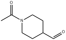 1-乙酰基-哌啶-4-甲醛 结构式