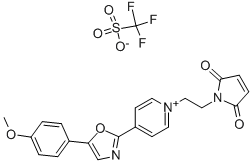 1-[2-(马来酰亚胺基)乙基L]-4-[5-(4-甲氧基苯基)-2-恶唑基]吡啶三氟甲磺酸盐 结构式