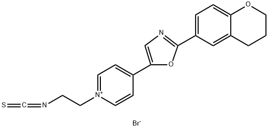 1-(2-ISOTHIOCYANATOETHYL)-4-[2-(3,4-DIHYDRO-2H-1-BENZOPYRAN-6-YL)-5- OXAZOLYL]PYRIDINIUM BROMIDE 结构式