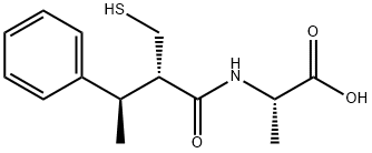 N-(2-(mercaptomethyl)-3-phenylbutanoyl)-L-alanine 结构式