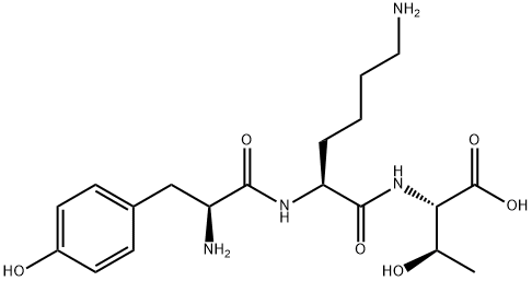 H-TYR-LYS-THR-OH 结构式