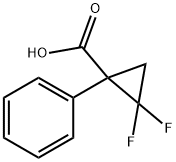 2,2-二氟-1-苯基环丙烷羧酸 结构式