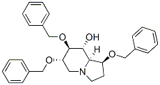 8-Indolizinol, octahydro-1,6,7-tris(phenylmethoxy)-, 1S-(1.alpha.,6.beta.,7.alpha.,8.beta.,8a.beta.)- 结构式