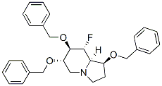 Indolizine, 8-fluorooctahydro-1,6,7-tris(phenylmethoxy)-, 1S-(1.alpha.,6.beta.,7.alpha.,8.beta.,8a.beta.)- 结构式