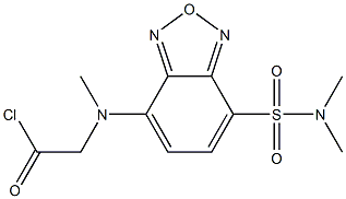 4-(N,N-二甲基氨磺酰)-7-(N-氯甲酰甲基-N-甲氨基)-2,1,3-苯并恶二唑[用于高效液相色谱标记] 结构式