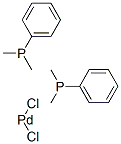 顺式二(二甲基苯基膦)二氯化钯(II) 结构式
