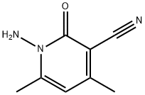 1-氨基-4,6-二甲基-2-氧代-1,2-二氢吡啶-3-甲腈 结构式