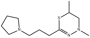 5,6-Dihydro-4,6-dimethyl-2-[3-(1-pyrrolidinyl)propyl]-4H-1,3,4-thiadiazine 结构式