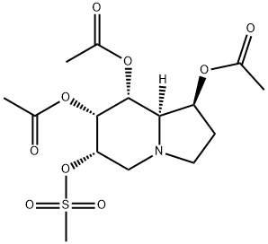 1,6,7,8-Indolizinetetrol, octahydro-, 1,7,8-triacetate 6-methanesulfonate, 1S-(1.alpha.,6.beta.,7.alpha.,8.beta.,8a.beta.)- 结构式