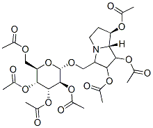 .beta.-D-Glucopyranoside, 1,2,7-tris(acetyloxy)hexahydro-1H-pyrrolizin-3-ylmethyl, 2,3,4,6-tetraacetate, 1R-(1.alpha.,2.beta.,3.alpha.,7.beta.,7a.alpha.)- 结构式