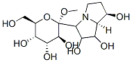 .beta.-D-Glucopyranoside, (hexahydro-1,2,7-trihydroxy-1H-pyrrolizin-3-yl)methyl, 1R-(1.alpha.,2.beta.,3.alpha.,7.beta.,7a.alpha.)- 结构式