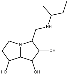 1H-Pyrrolizine-1,2,7-triol, hexahydro-3-(1-methylpropyl)aminomethyl- 结构式