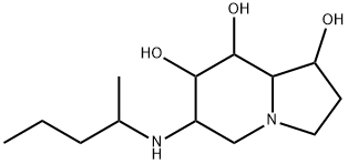 1,7,8-Indolizinetriol, octahydro-6-(1-methylbutyl)amino- 结构式