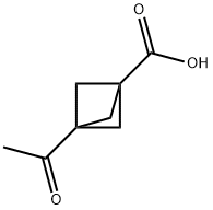 3-乙酰基双环[1.1.1]戊烷-1-羧酸 结构式