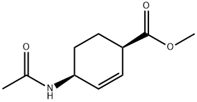 2-Cyclohexene-1-carboxylicacid,4-(acetylamino)-,methylester,cis-(9CI) 结构式