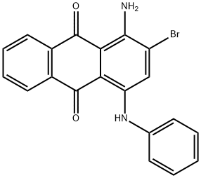 1-氨基-4-苯氨基-2-溴蒽醌 结构式
