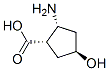 Cyclopentanecarboxylic acid, 2-amino-4-hydroxy-, (1alpha,2alpha,4beta)- (9CI) 结构式