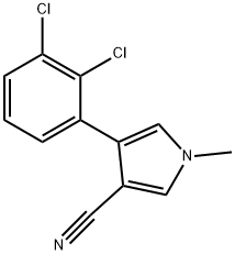 4-(2,3-DICHLOROPHENYL)-1-METHYL-1H-PYRROLE-3-CARBONITRILE 结构式