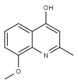 4-羟基-8-甲氧基-2-甲基喹啉 结构式