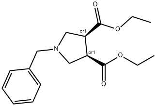 顺式-N-苄基-3,4-吡咯二甲酸乙酯 结构式