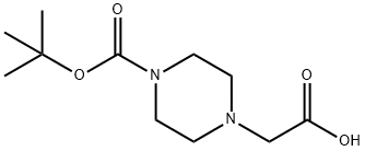 4-Boc-1-哌嗪乙酸 结构式