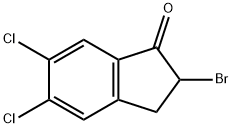 2-BROMO-5,6-DICHLORO-2,3-DIHYDRO-1H-INDEN-1-ONE 结构式