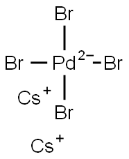 dicesium tetrabromopalladate(2-) 结构式